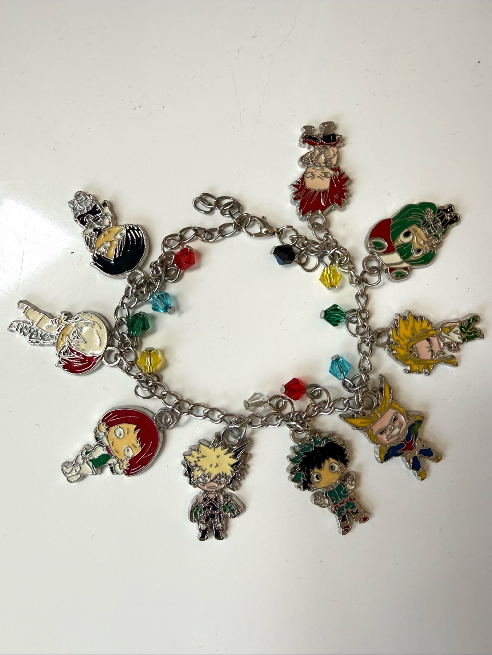 My Hero Academia Anime-Inspired Charm Bracelet in Multicolor